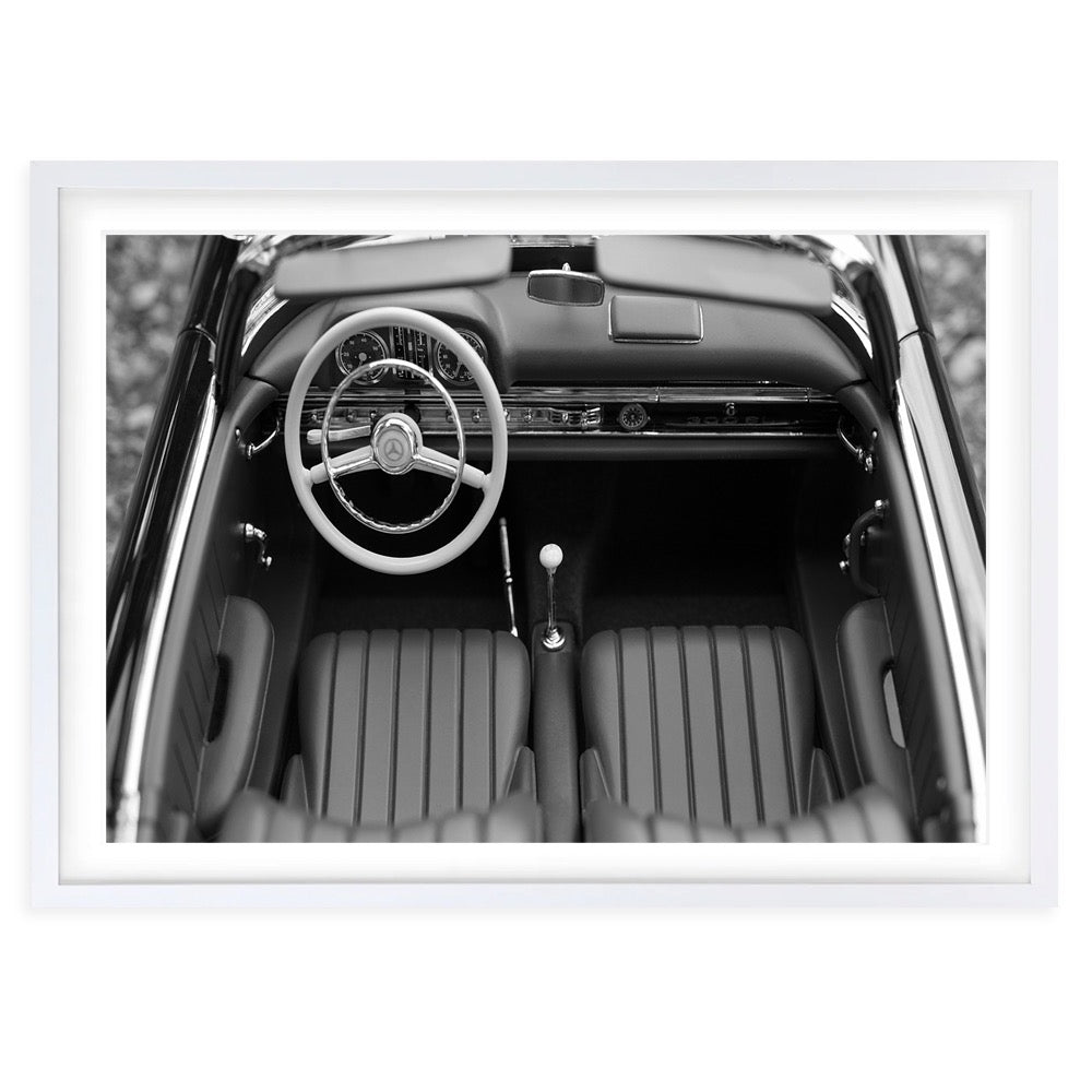 Mercedes Benz Retro Car 105cm x 81cm Framed A1 Art Print