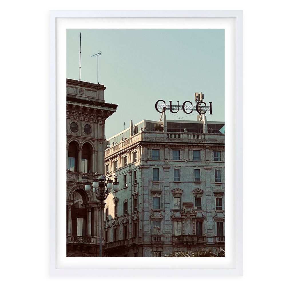 Gucci Building 105cm x 81cm Framed A1 Art Print