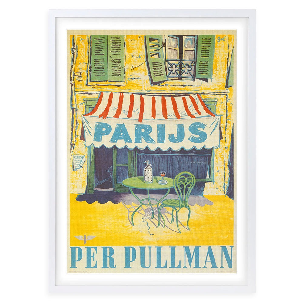 Parijs Per Pullman 105cm x 81cm Framed A1 Art Print