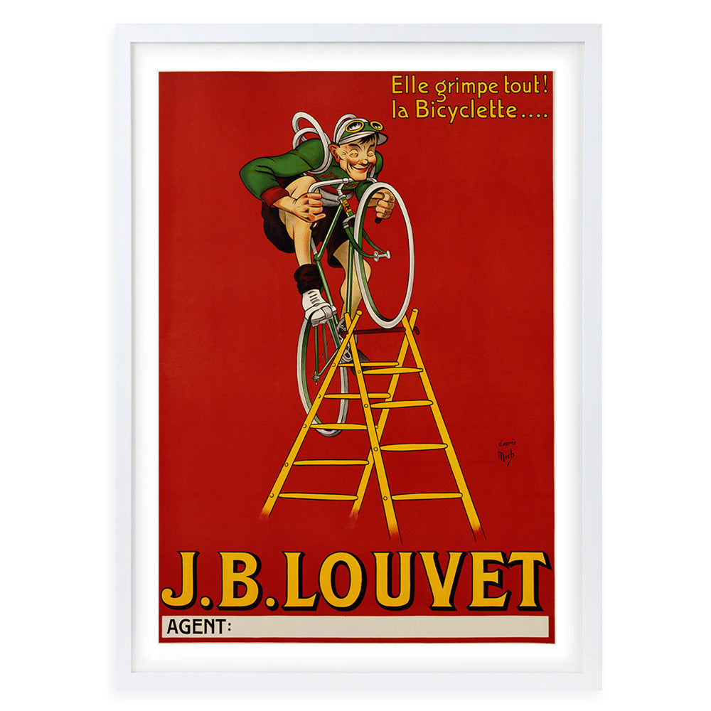J B Louvet 105cm x 81cm Framed A1 Art Print