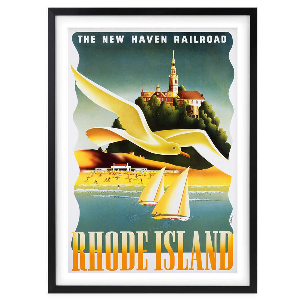 Rhode Island New Haven Railroad 105cm x 81cm Framed A1 Art Print