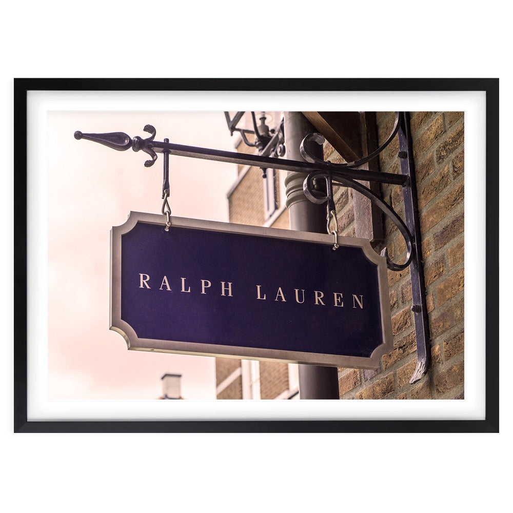 Ralph Lauren Sign 105cm x 81cm Framed A1 Art Print