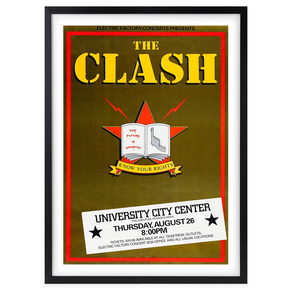 The Clash - Know Your Rights 1982 105cm x 81cm Framed A1 Art Print