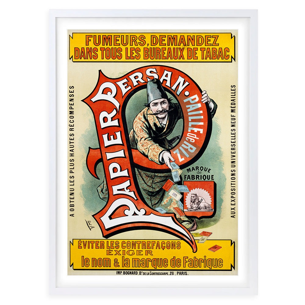 Papier Persan 105cm x 81cm Framed A1 Art Print