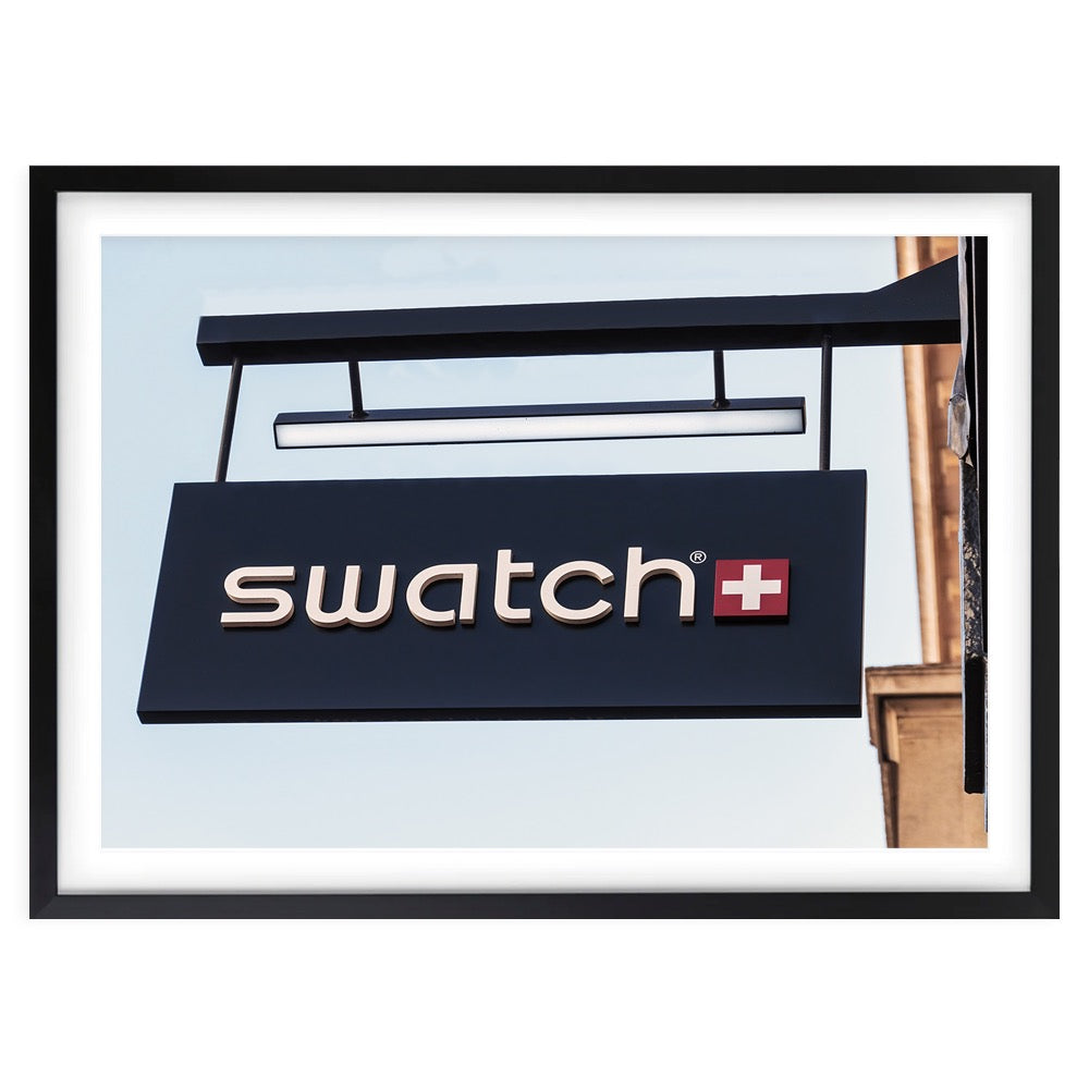 Swatch Sign 105cm x 81cm Framed A1 Art Print