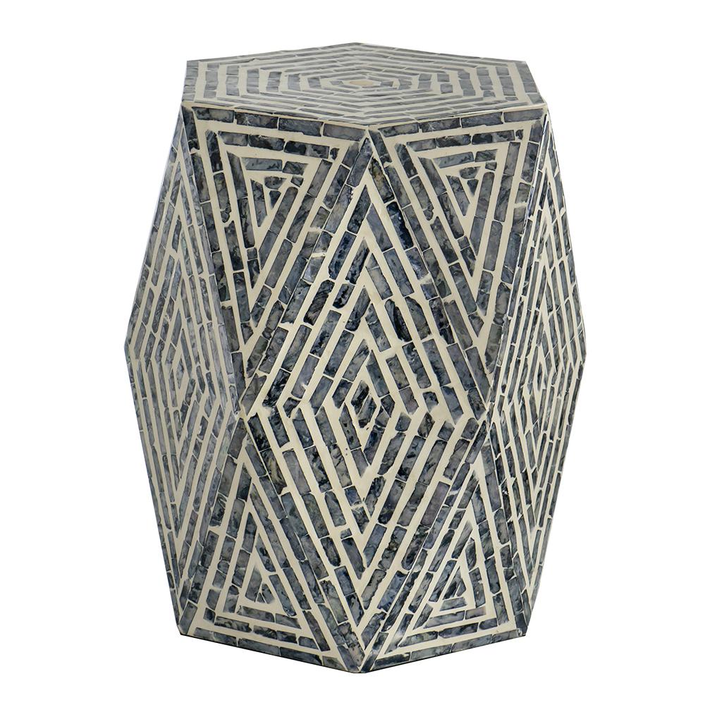 Polygon Shell Stool Side Table