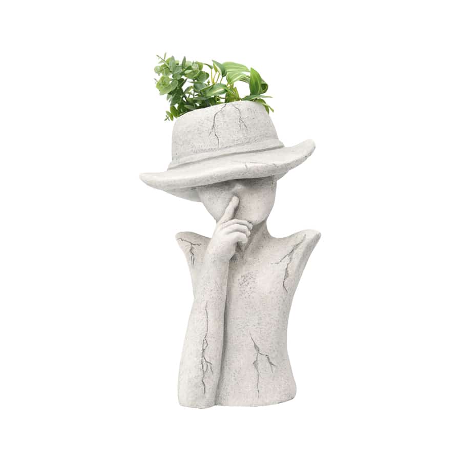 Arty Pondering Outdoor Planter