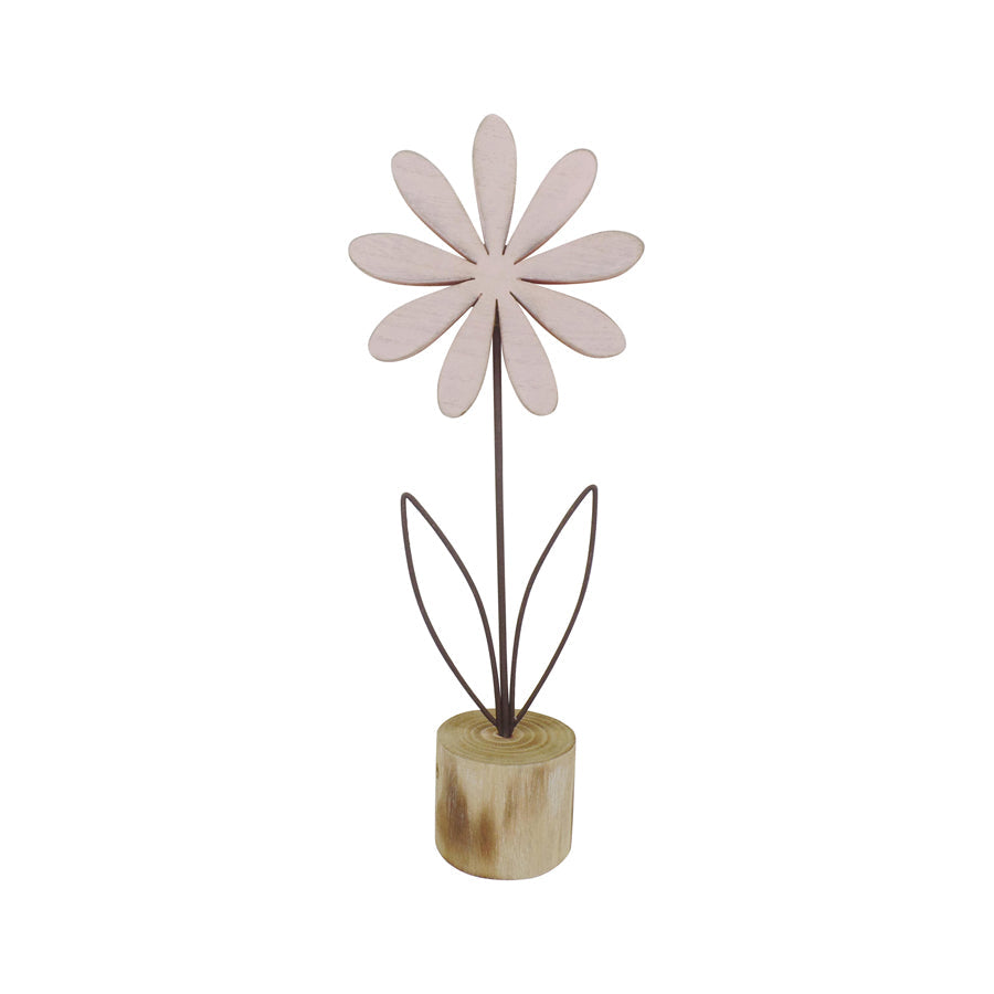 Pastel & Rusty Flowers on Base Set of 2