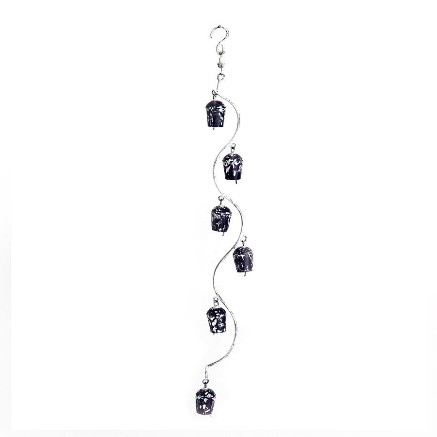 Handcrafted Spiral Vintage Bells Hanging Mobile