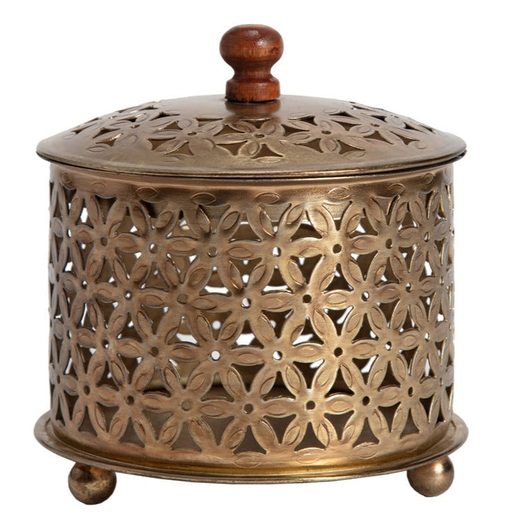Handcrafted Round Punched-Flower Box