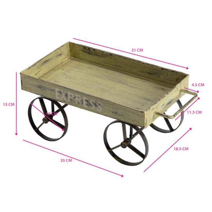 Handcrafted Vintage Farmers Cart Outdoor Decor