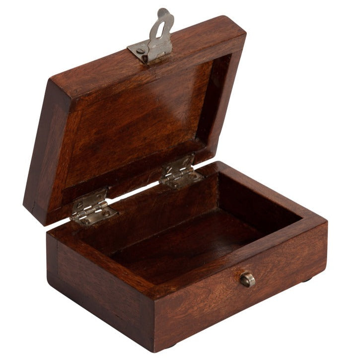Handcrafted Rectangle Box With Metal Punched Top
