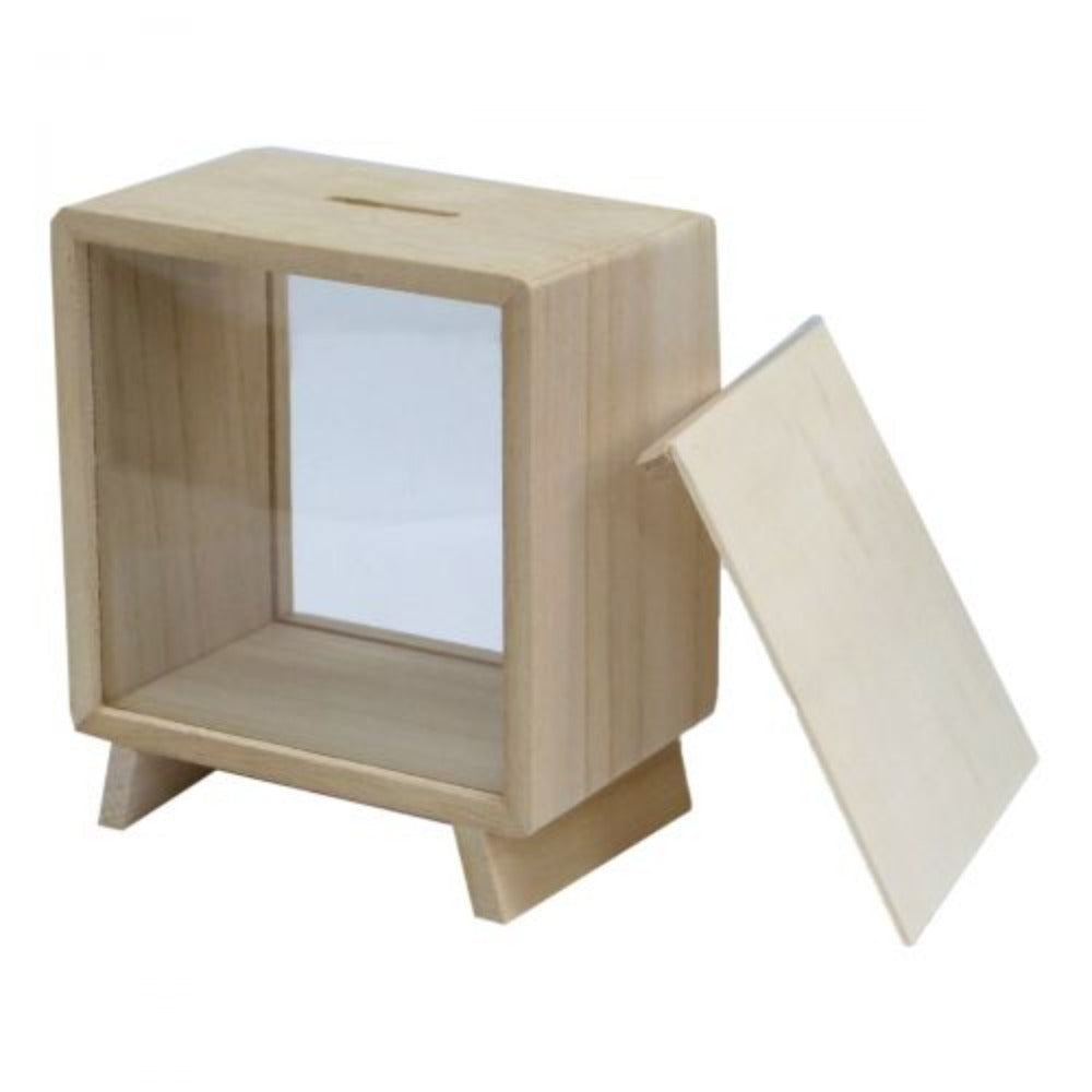 Paint Your Own Wooden TV Money Box