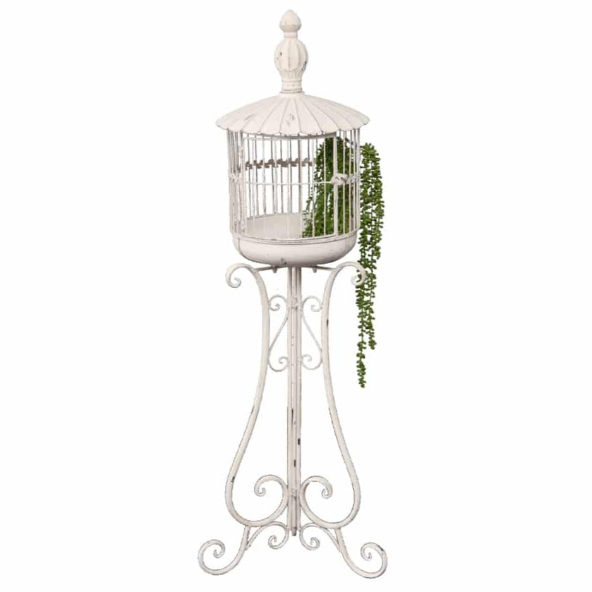Antique White Garden Candle Lamplight