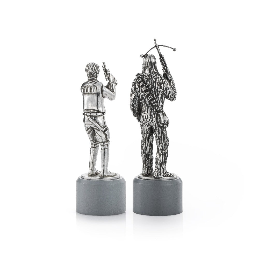 Star Wars Han Solo & Chewbacca Bishop Chess Pewter Piece Pair