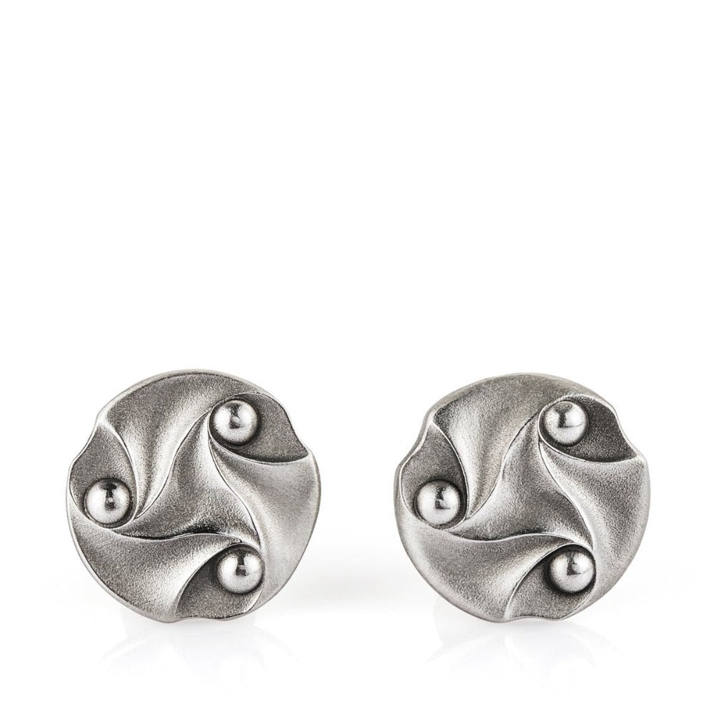 Royal Selangor Pewter Bud & Crescent Cufflinks