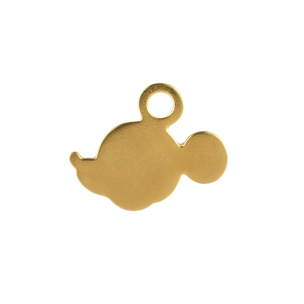 Royal Selangor Mickey Mouse Gilt Silhouette Pewter Pendant