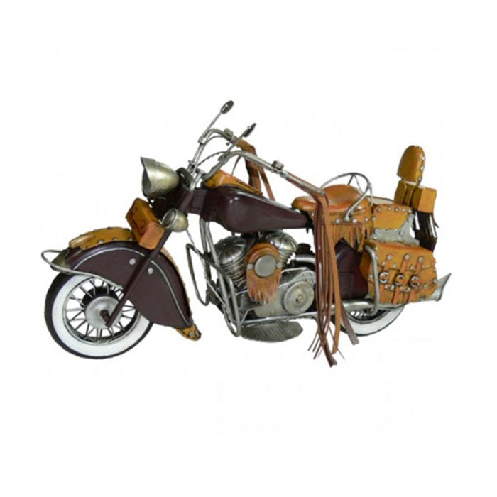 Nostalgic Indian Motorcycle with Leatherette Handlebars