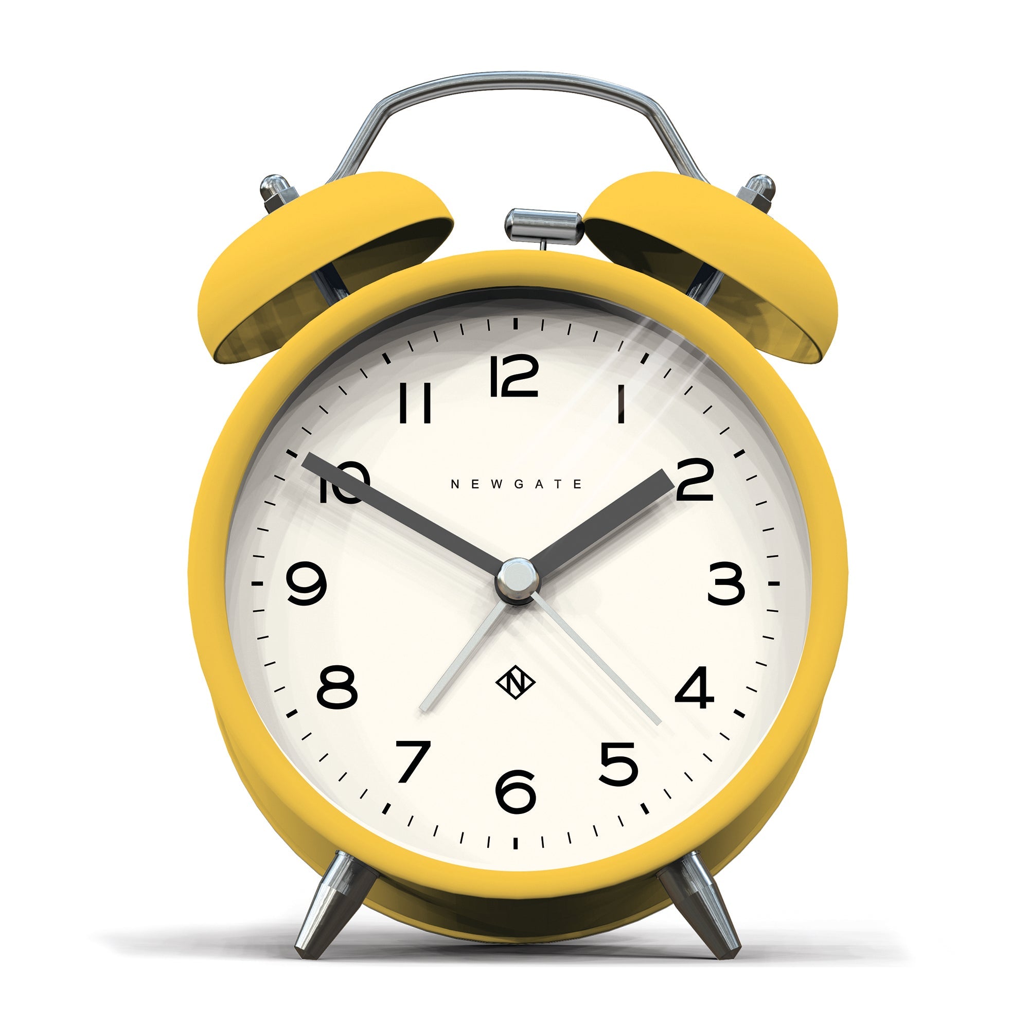 Newgate Charlie Bell Echo Alarm Clock Matte Cheeky Yellow