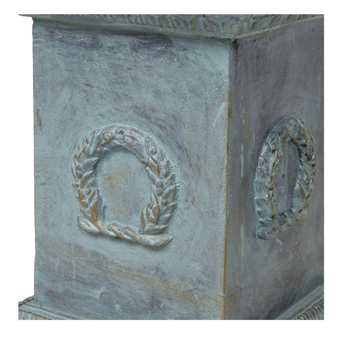 Antique Copper Pedestal Cast Iron Urn