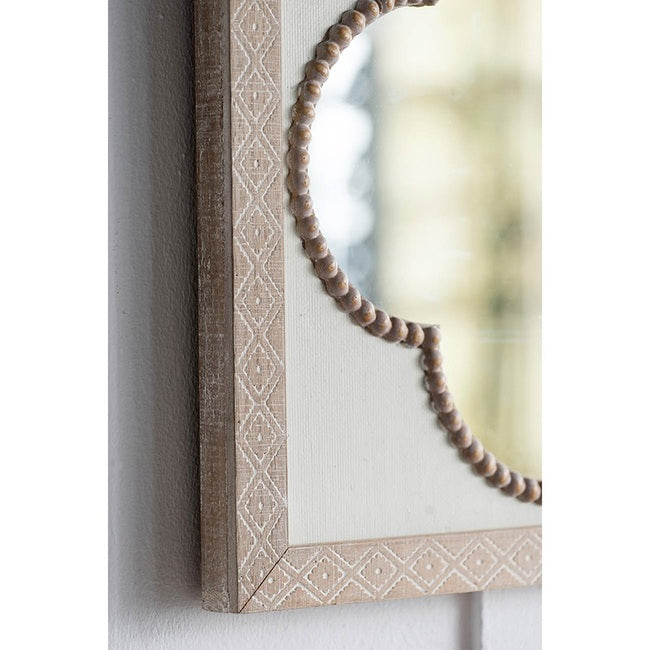 Clover-Inspired Square Wall Mirror