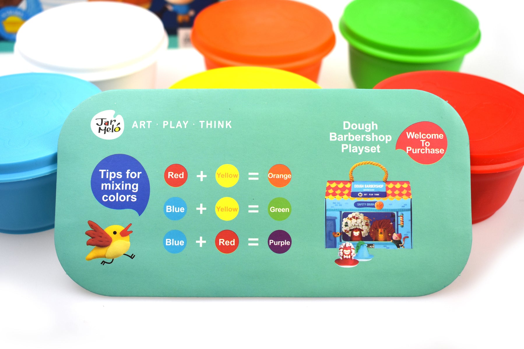 Kids Modelling Organic Dough Set - 6 Colours