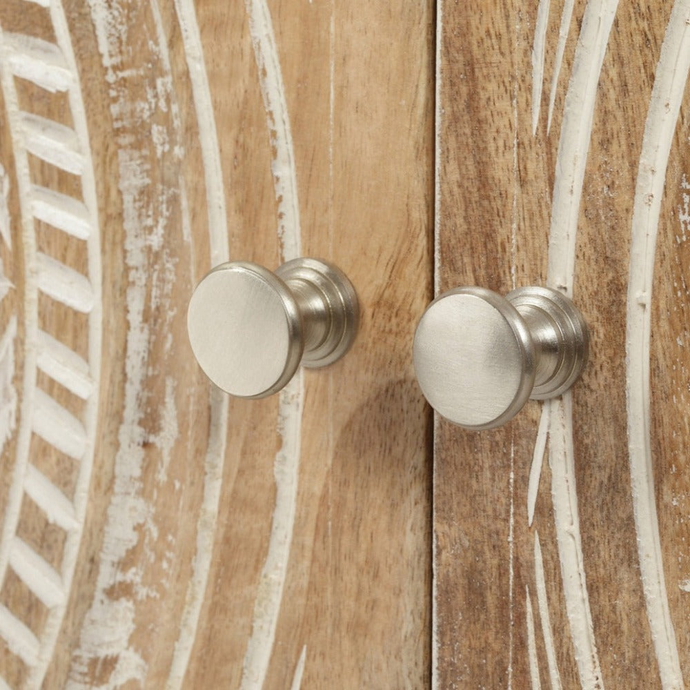 Carved Floral Handcrafted Hardwood Sideboard