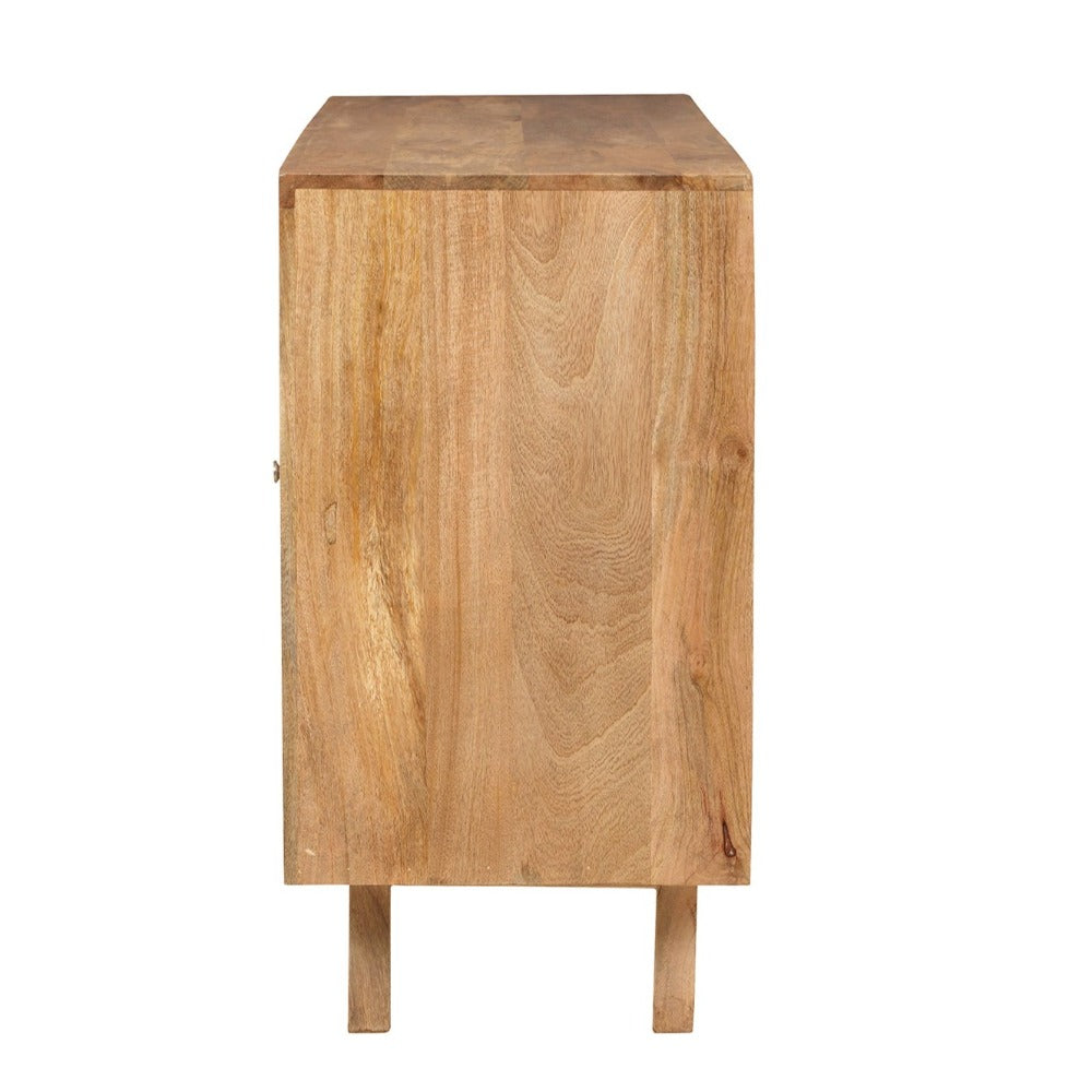 Carved Floral Handcrafted Hardwood Sideboard