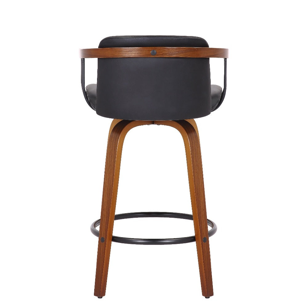 Commander Kitchen Swivel Armchair Bar Stool (Set of 2)