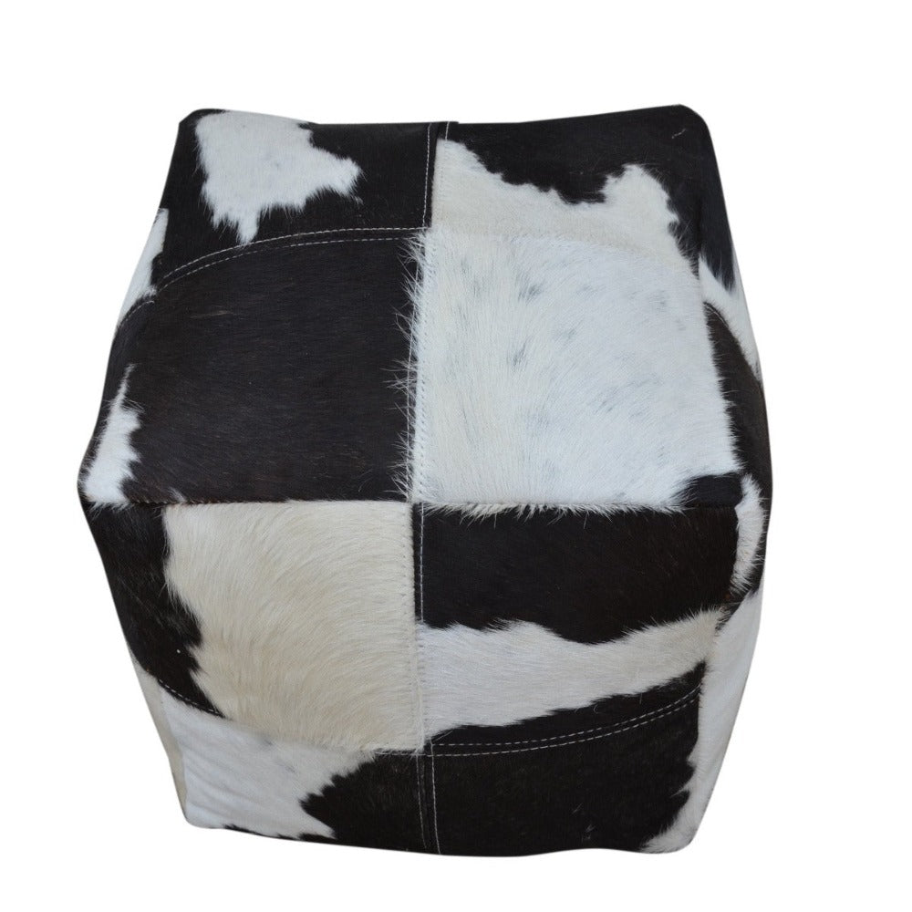 Cowhide Cube Ottoman