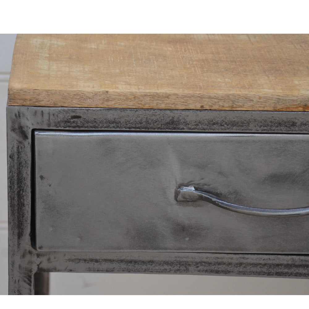 Console Table Steel Frame With Metal Drawers