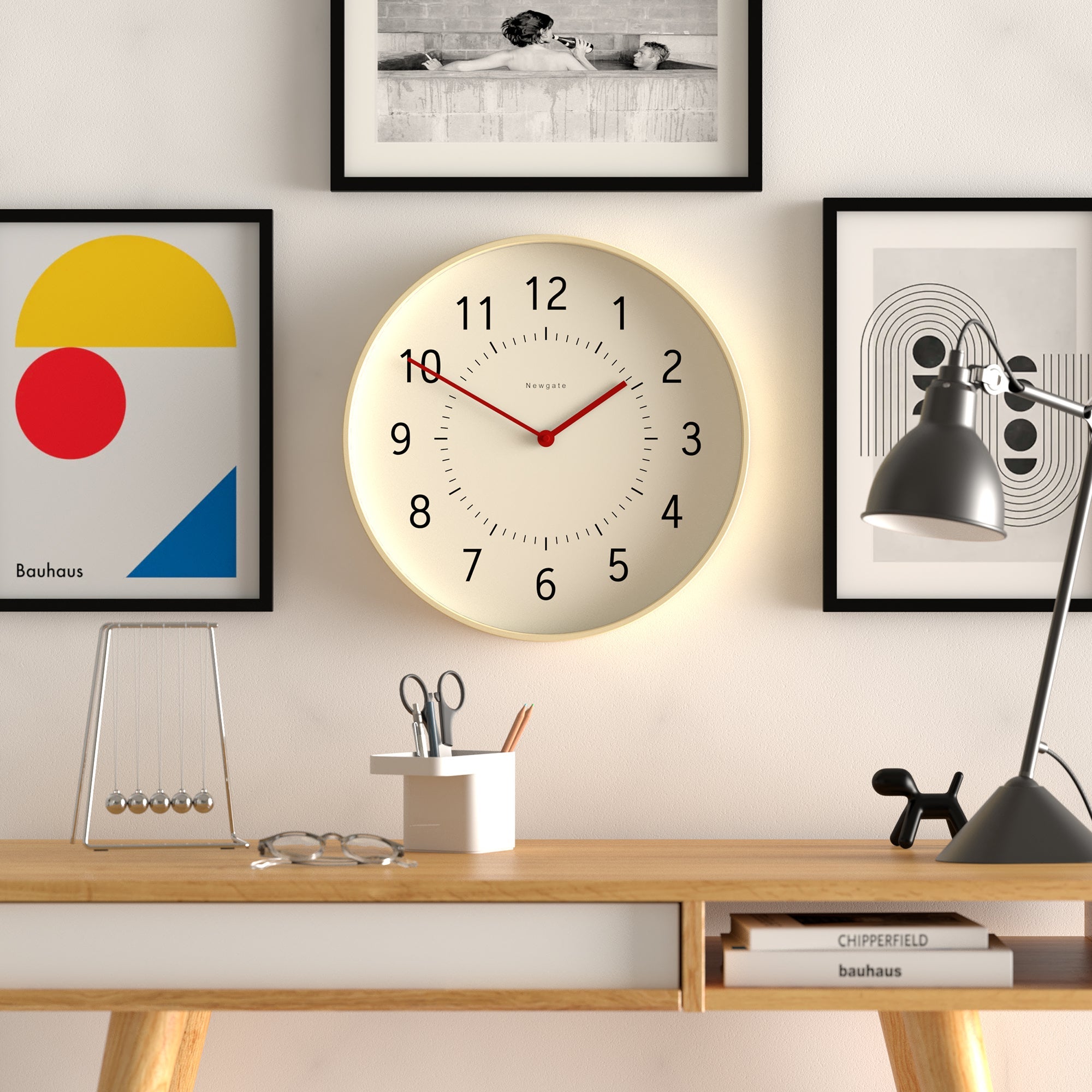 Newgate Monopoly Wall Clock With Red Hands