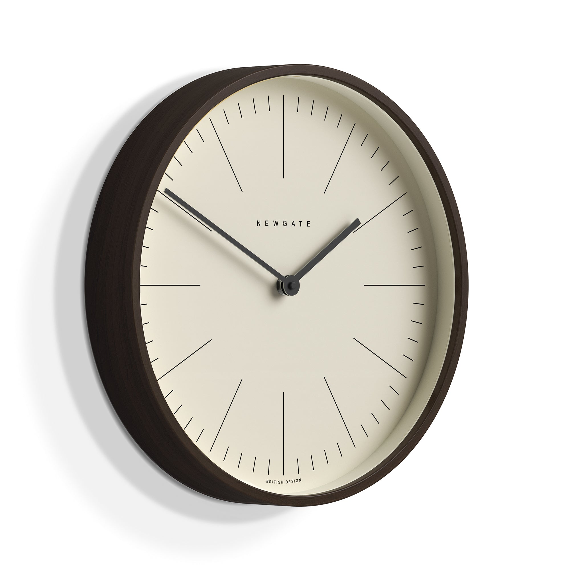 Newgate Mr Clarke Wall Clock Dark Wood Marker Dial 28