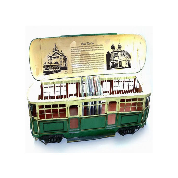Melbourne W Class Tram CD Holder 85cm Metal Decor