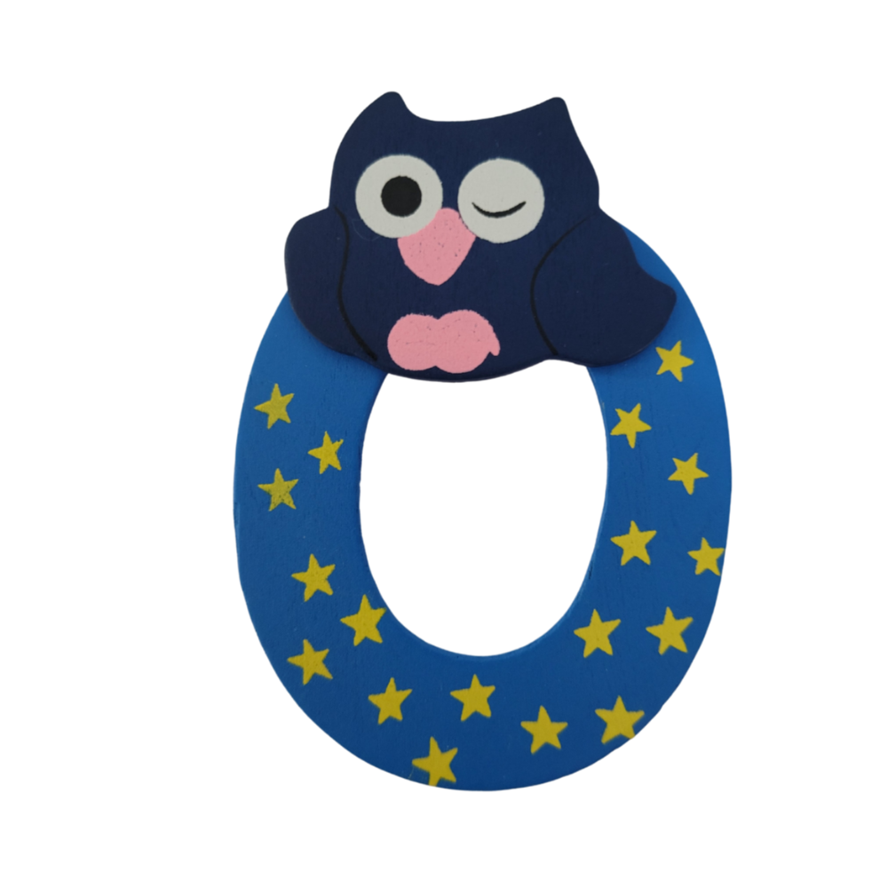 Animal Wooden Letter O Blue