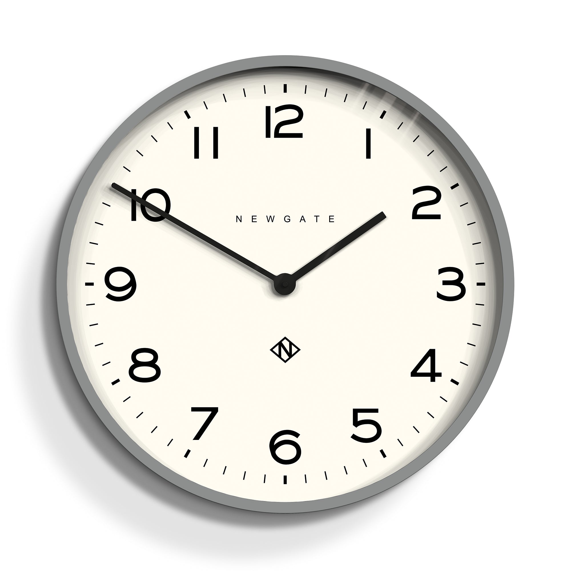 Newgate Echo Number One Wall Clock Posh Grey