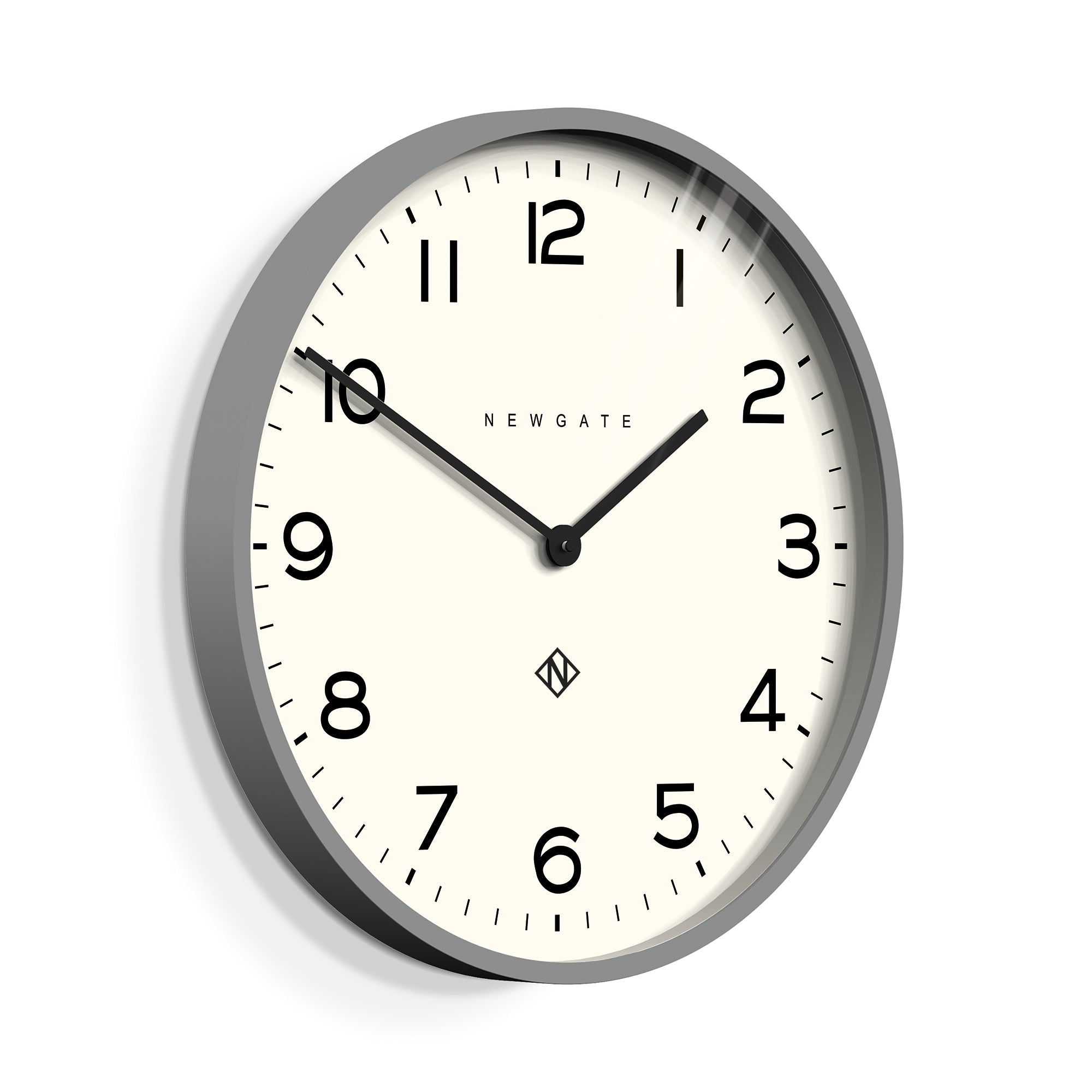 Newgate Echo Number One Wall Clock Posh Grey