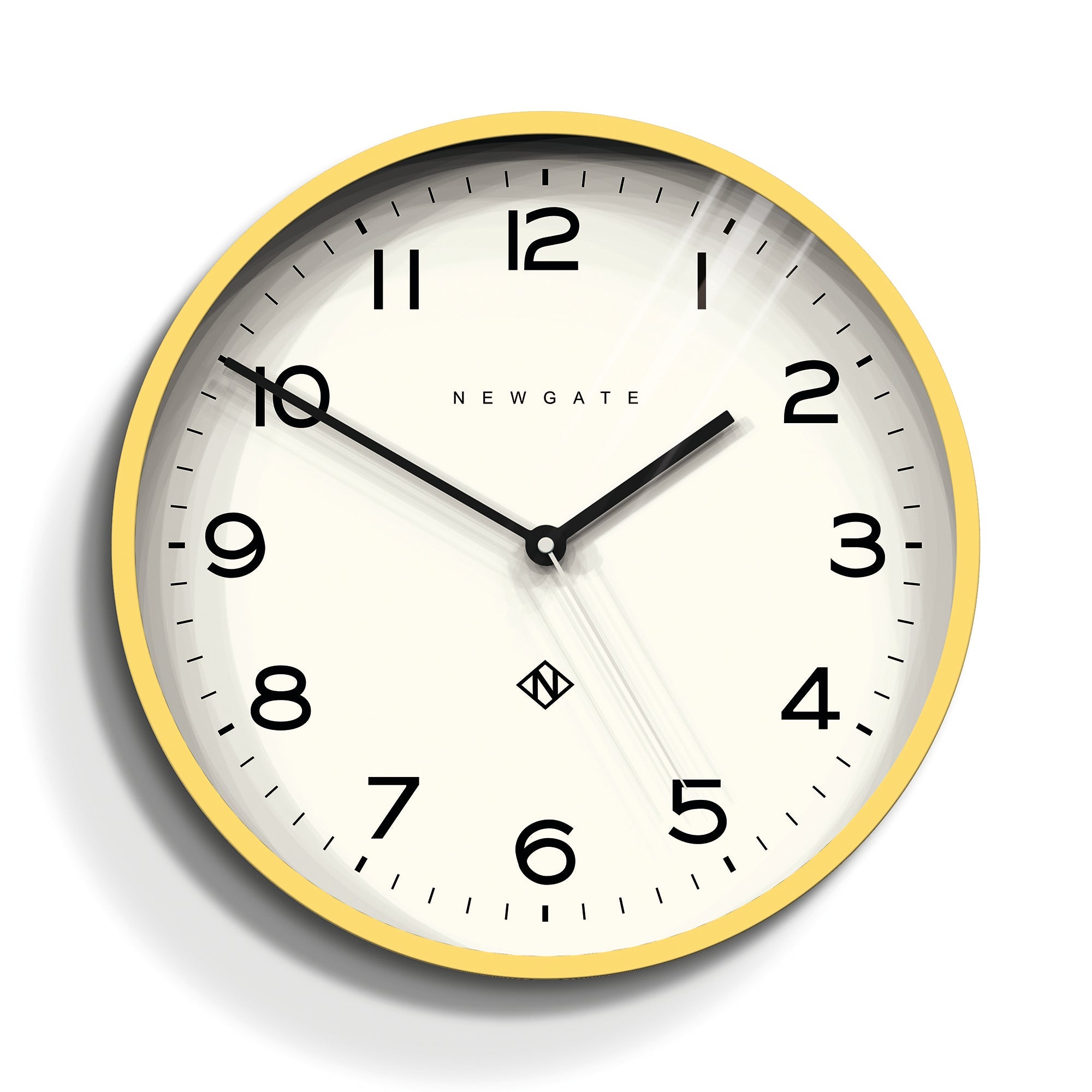 Newgate Echo Number Three Wall Clock Silicone Yellow
