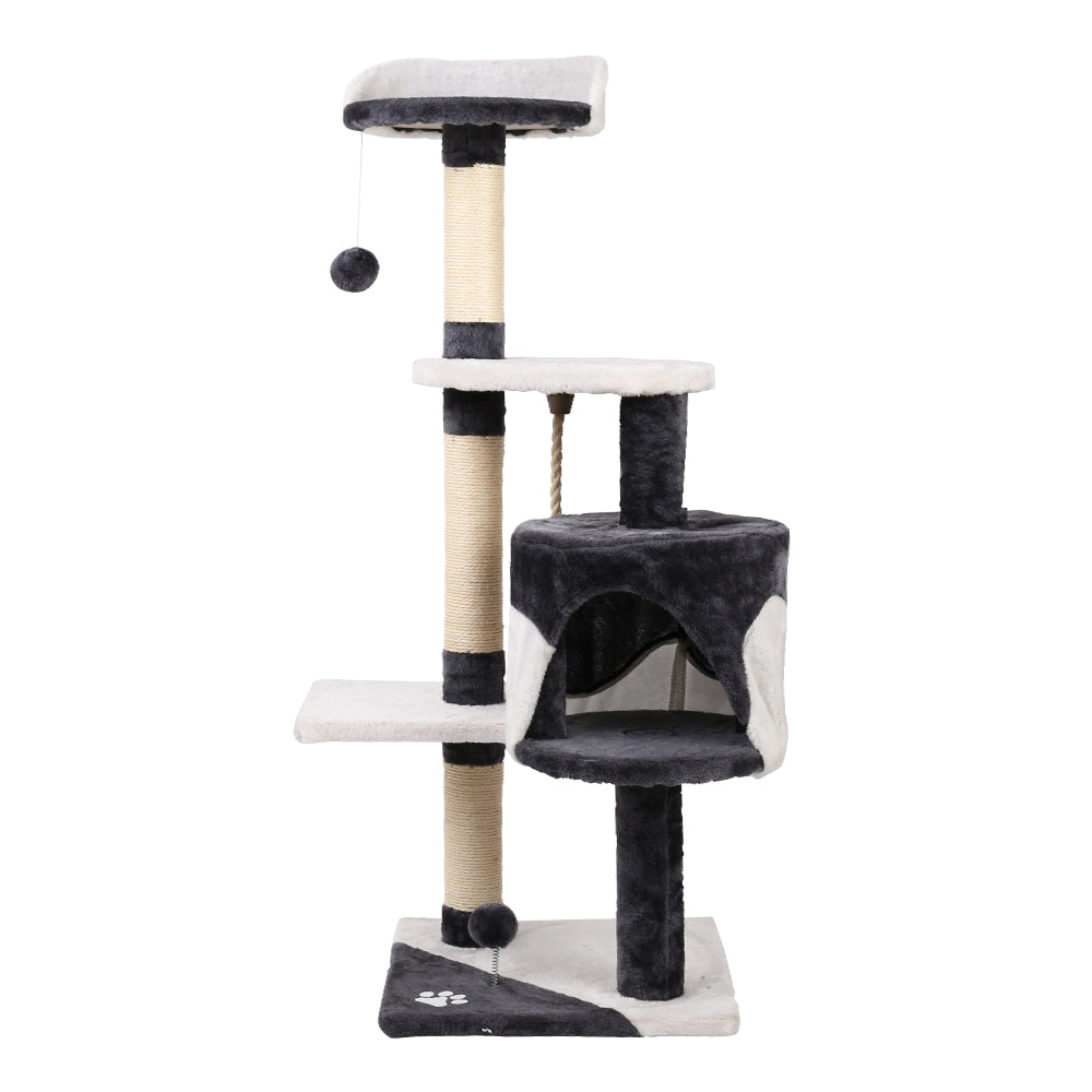 Cat Tree Scratching Post Scratcher Tower Wood 112cms
