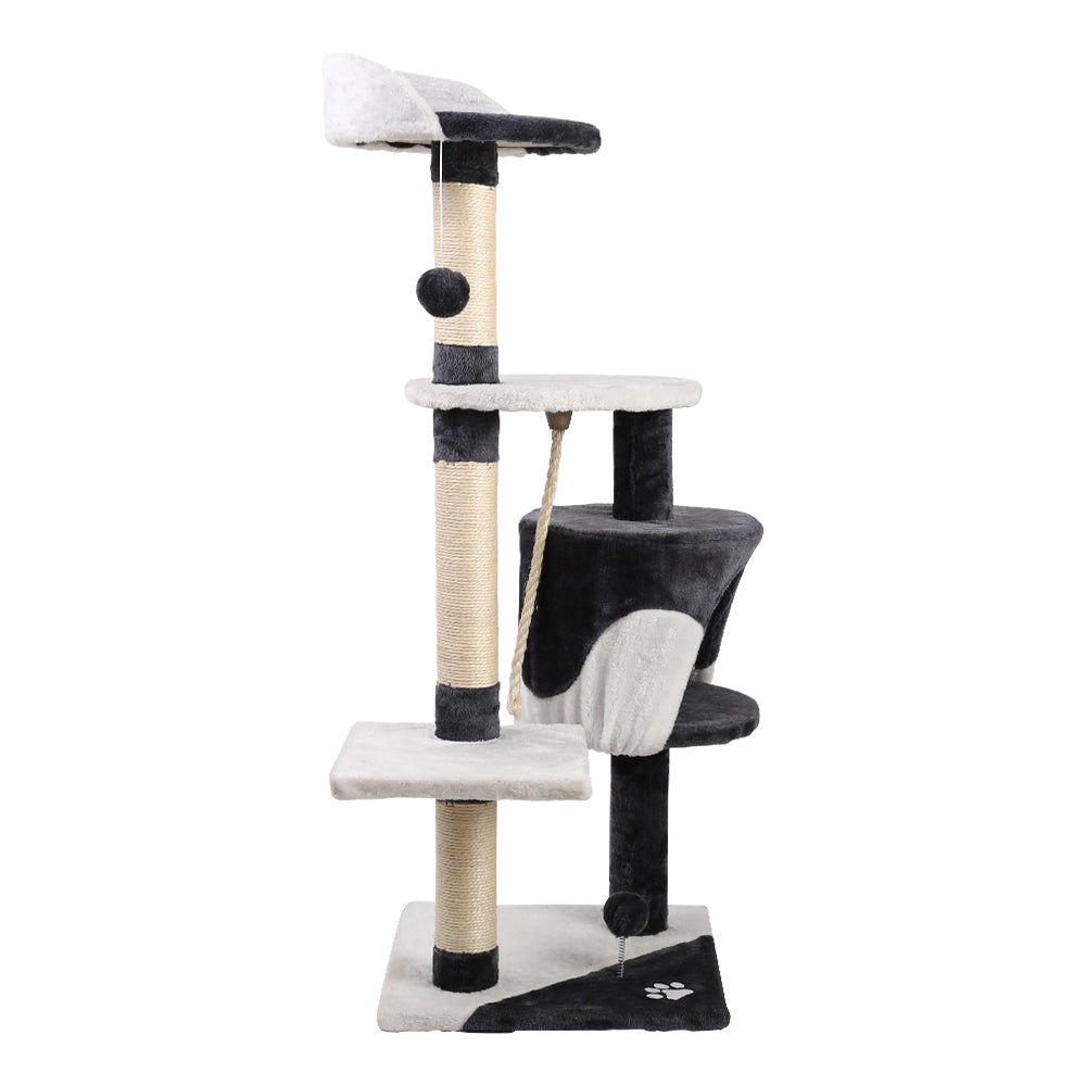 Cat Tree Scratching Post Scratcher Tower Wood 112cms