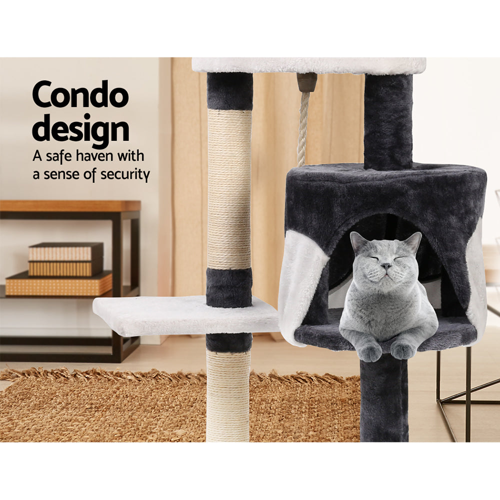 Cat Tree Scratching Post Scratcher Tower Wood 112cms