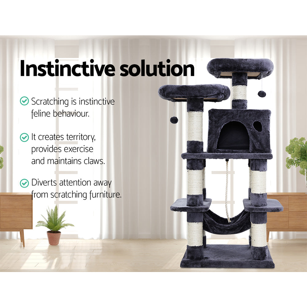 Cat Tree Trees Scratching Post Scratcher Tower 145cms