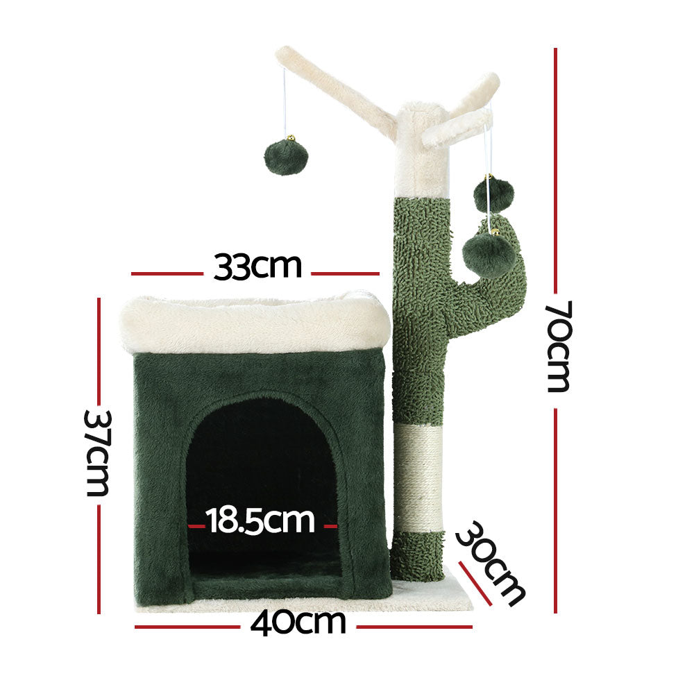 Cat Tree Tower Scratching Post Scratcher Wood Toys 70cm