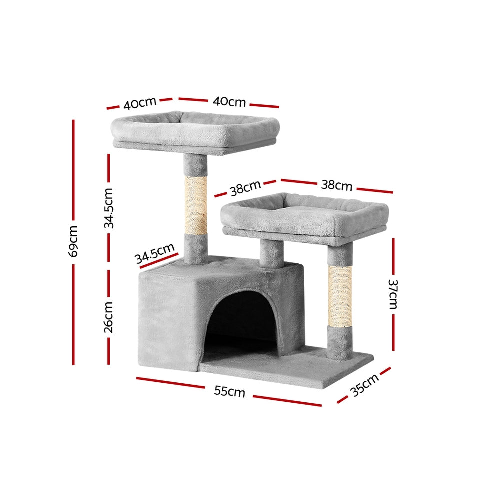 Cat Tree Tower Scratching Post Scratcher Bed Trees 69cm