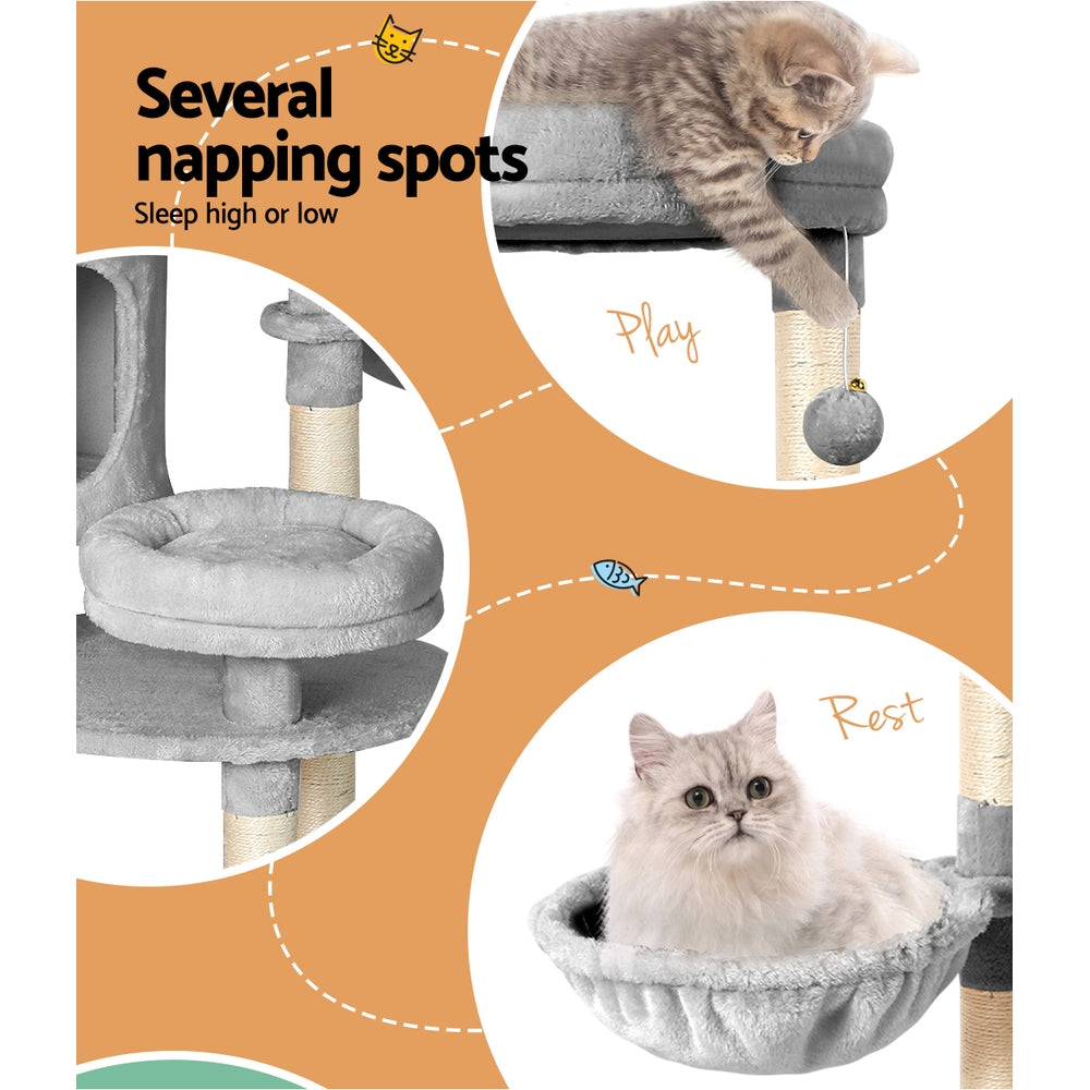 Cat Tree Tower Scratching Post Scratcher Toys Bed 123cm