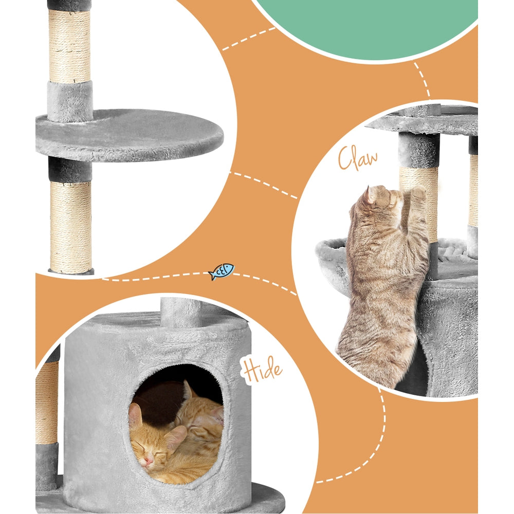 Cat Tree Tower Scratching Post Scratcher Toys Bed 123cm