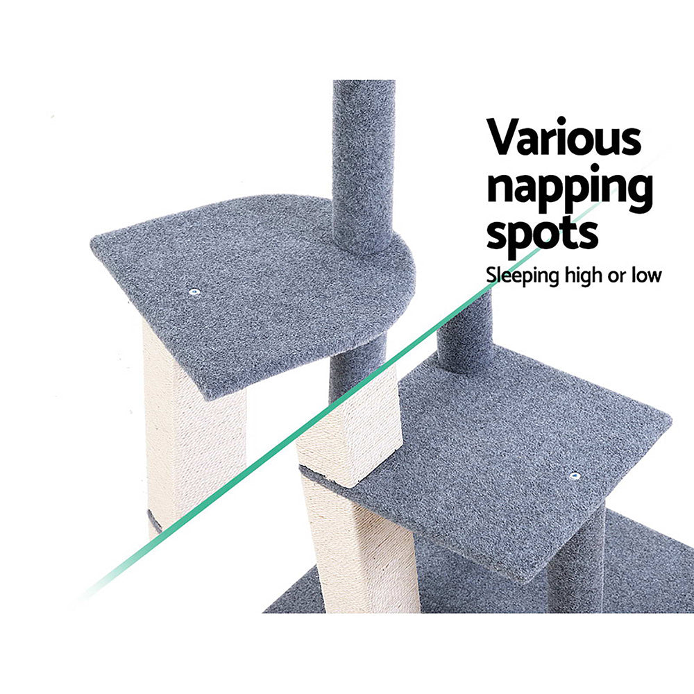 Cat Tree Post Scratcher Tower House Steps 124cm