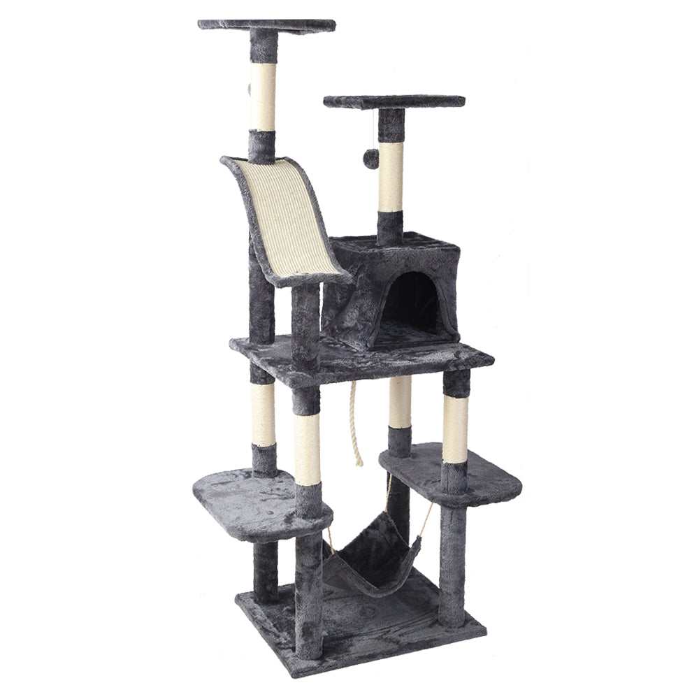 Cat Tree Scratching Post Scratcher Tower Wood 171cms
