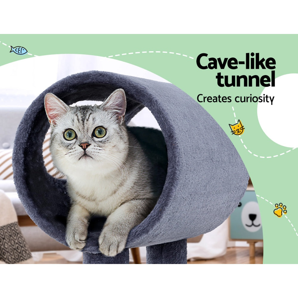 Cat Tree Scratching Post Scratcher Tower Grey 53cm