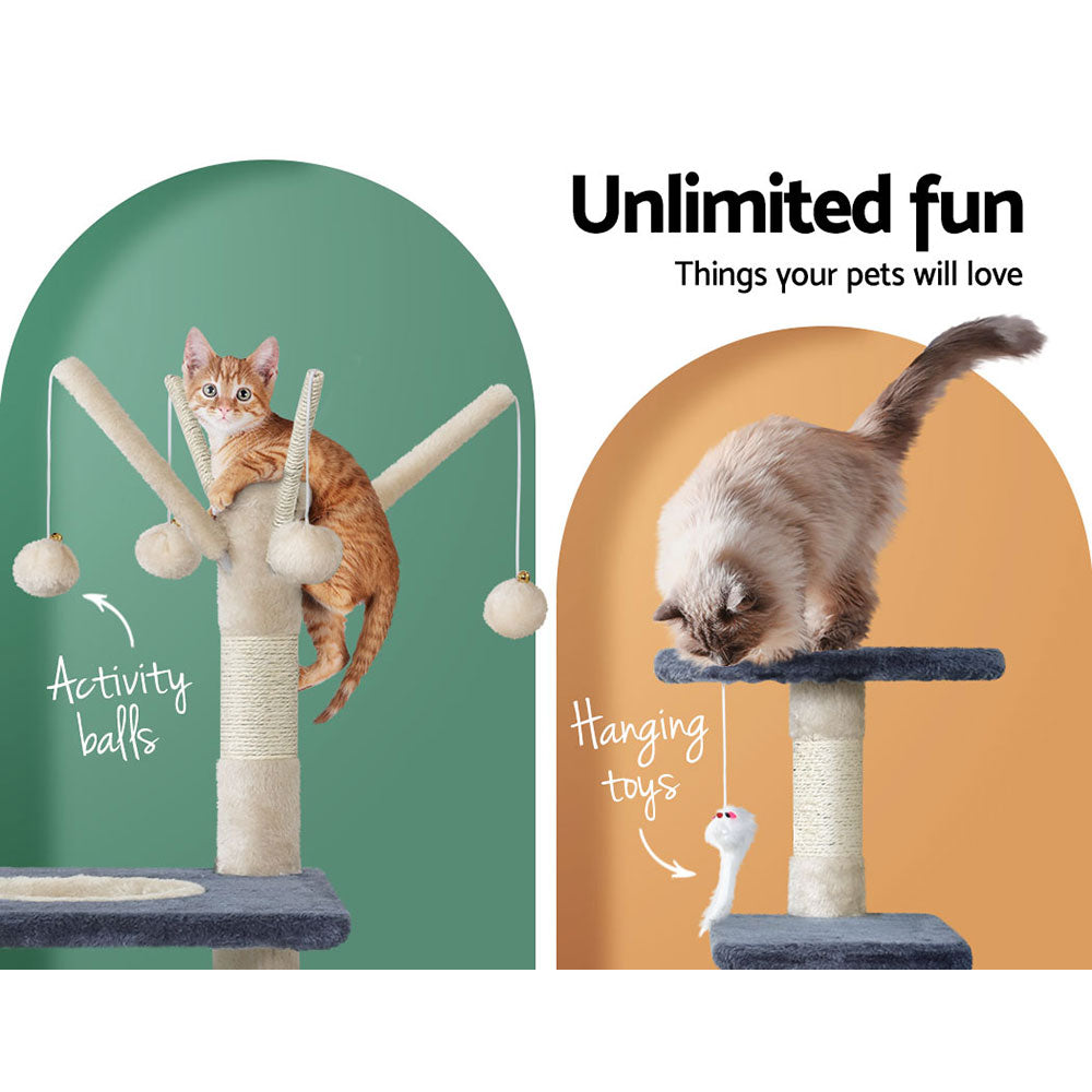 Cat Tree Scratching Post Scratcher Tower Toys 110cm